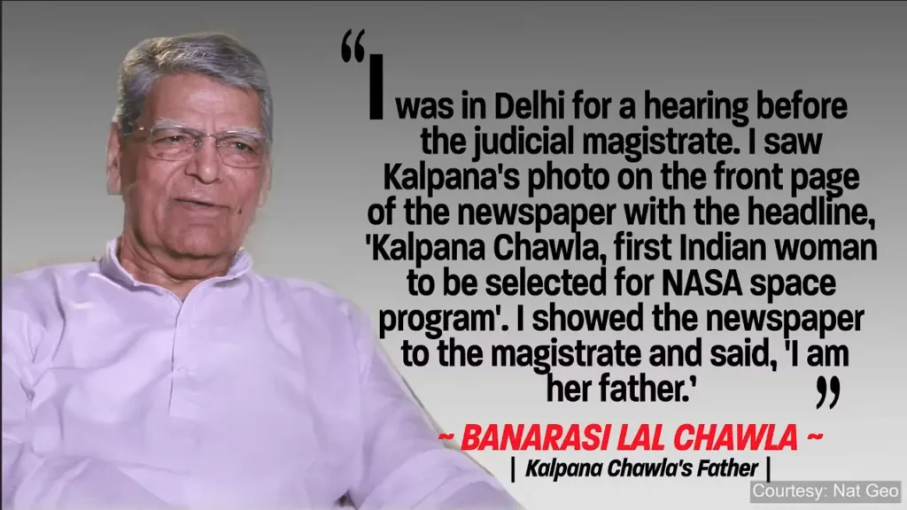 Kalpana chawla's father